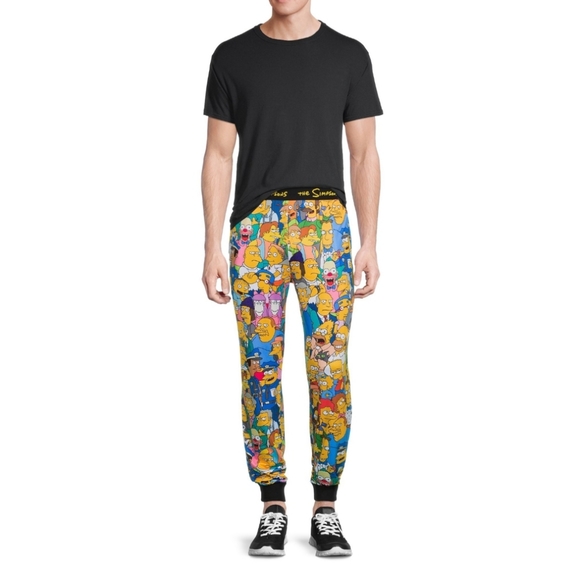 New w Tags Mens Simpsons Collection Drawstring Pajama Pants Multiple Sizes - Picture 2 of 5